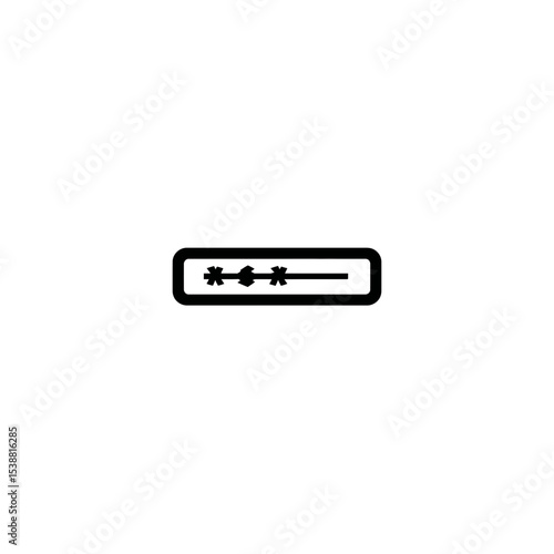 Password symbol obscures characters inside dark outlined form design