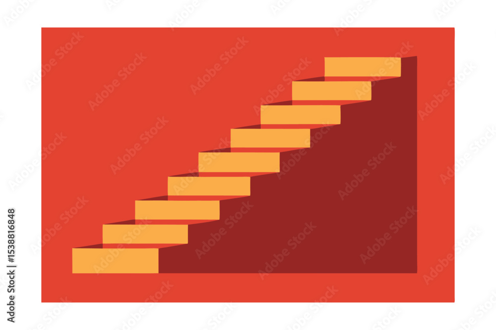 Obraz premium Ascending Steps A Visual Representation of Growth and Progress