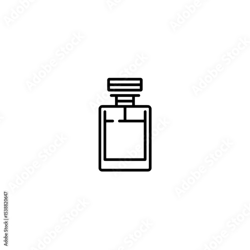 Elegant perfume bottle icon displays minimalism simple style beauty