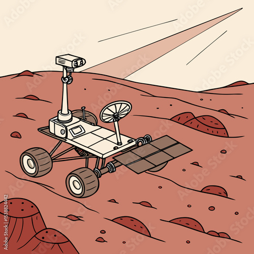 Mars Rover Exploration – Vector Space Concept