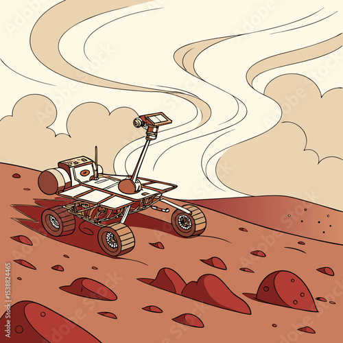 Mars Rover Exploration – Vector Space Concept