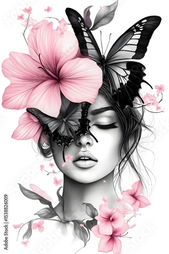 Butterfly with girl