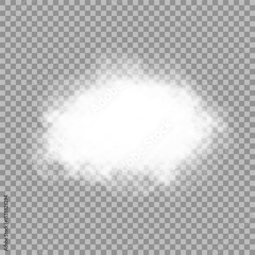 Cloud art or smoky air illustration. White realistic 3D vector isolated cloud on the transparent background.Vector set. Chimney smoke, fog wave or cloud pattern with overlay effect. Cloud, smoke, png.