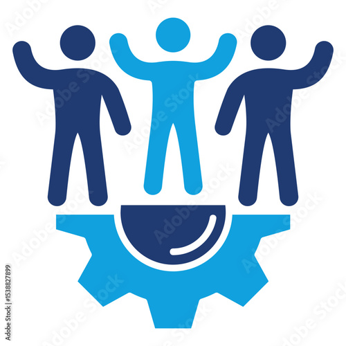 Human Resources Flat Blue Icon