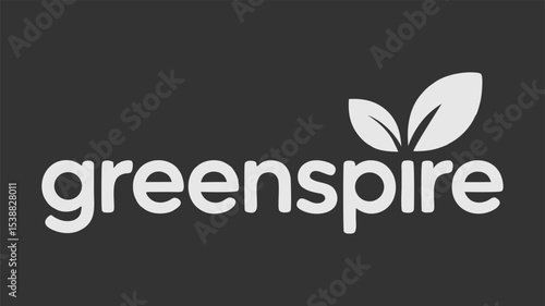 Greenspire Logo with Two Leaves, Representing Sustainability
