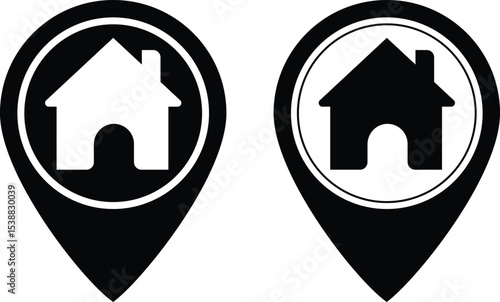 home location icon vector address icon vector