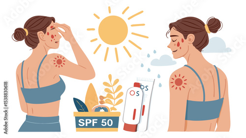 "Sunburned Skin & Sunstroke Awareness – UV Protection in Summer Heat"

