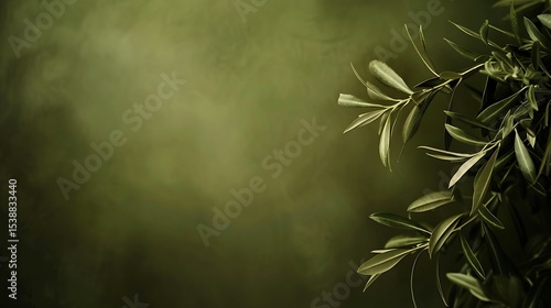 Solid olive green background with soft texture and light falloff -