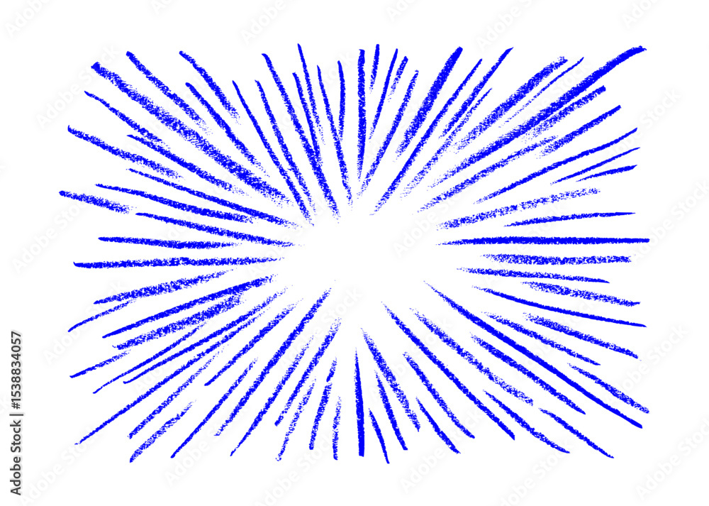 Obraz premium Ray Lines Crayon Chalk Drawing Vector