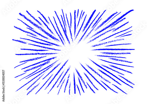 Ray Lines Crayon Chalk Drawing Vector