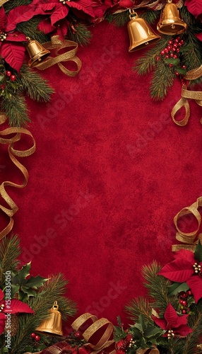 A4 size Beautiful Christmas holiday frame of Christmas