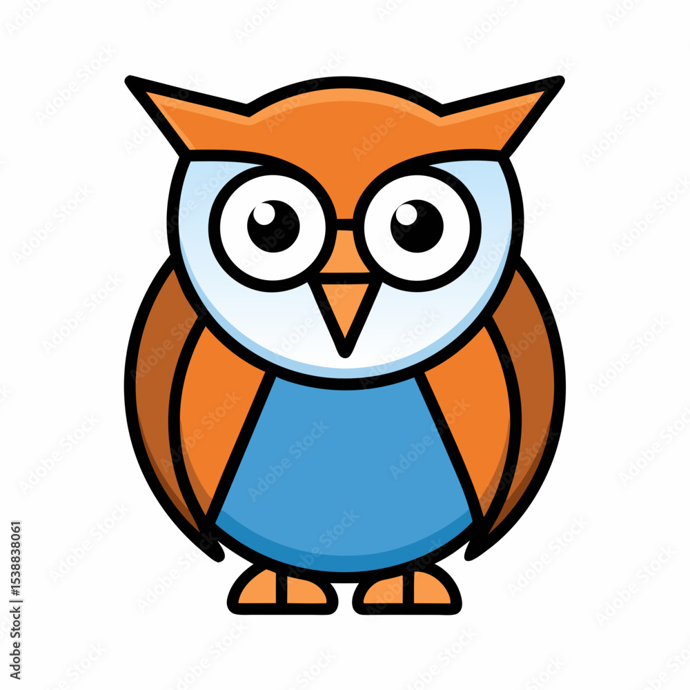 Fototapeta premium simple line owl vector logo design template