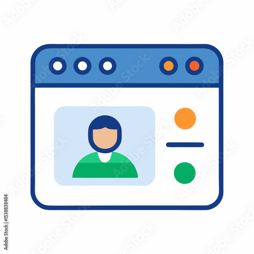 Zoom Call Vector Illustration | Generative AI & Linocut Silhouette Design