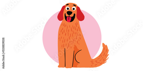 A cheerful golden retriever sitting attentively with a gleeful expression, evoking warmth and companionship.