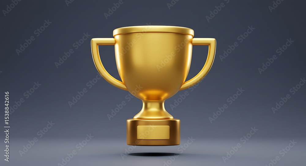 Fototapeta premium Gold Trophy Award on Dark Background