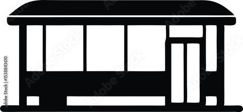  bus stop icon vector illustration
