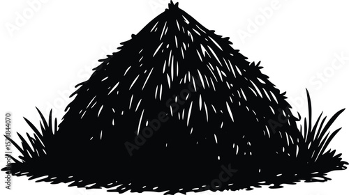  haystack silhouette vector