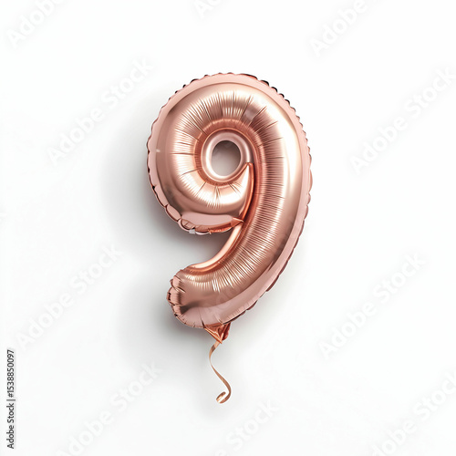 birthday party balloons number 9