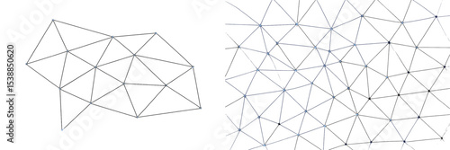 Complex geometric patterns showcase intricate relationships between shapes and lines in a creative design