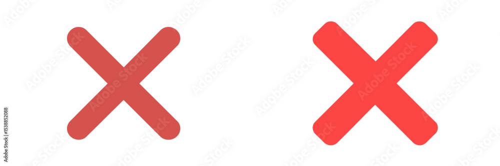Obraz premium Simple red cross symbols used in designs and digital graphics