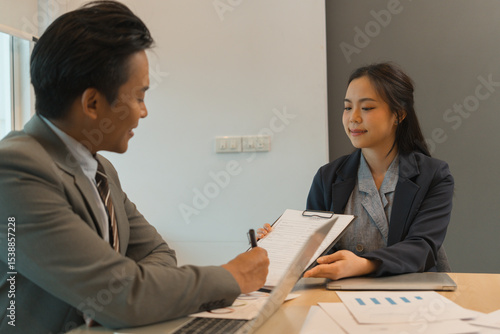 Wallpaper Mural Successful Business Negotiation Between Partners Torontodigital.ca