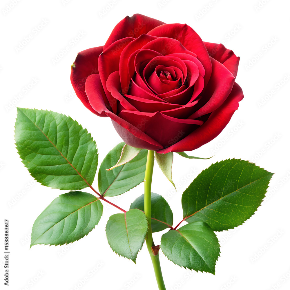 Fototapeta premium red rose isolated on white