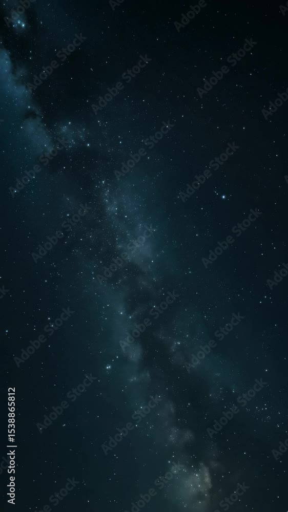 Starry night sky with Milky Way galaxy in deep space silence Starry night sky with Milky Way galaxy in deep space silence