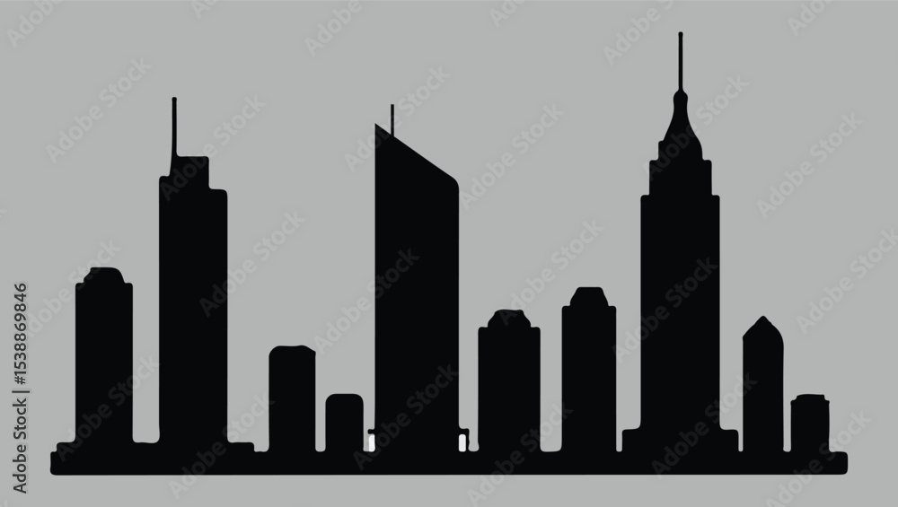 Obraz premium City Skyline Silhouette