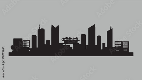 Cityscape Silhouette Illustration