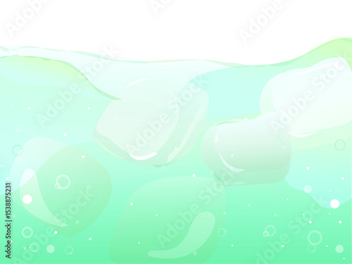 メロンソーダの水面