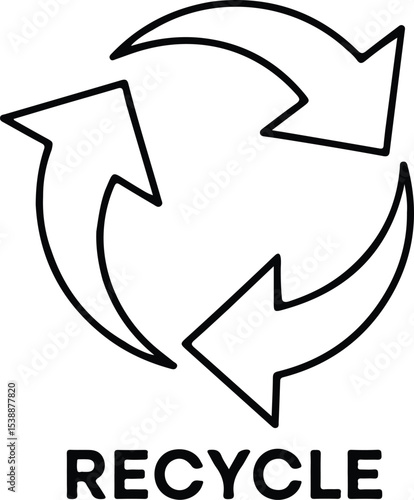 Free Download Recycle symbol silhouette isolated on white background - GFXLoad