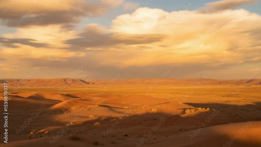 Desert Landscape Sand Dunes, Dramatic Sunset Sky, 4K HD Video Footage Download, Serene Cinematic Mood, Warm Tones with Photorealistic Highly Detailed Scene Desert Landscape Sand Dunes, Dramatic Sunset Sky, 4K HD Video Footage Download, Serene Cinematic Mood, Warm Tones with Photorealistic Highly Detailed Scene