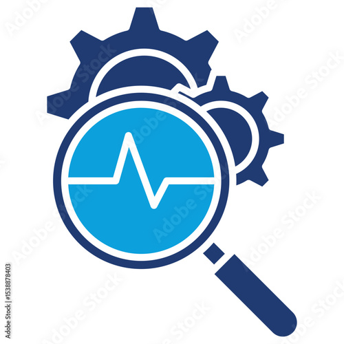 Remote Diagnostics Flat Blue Icon