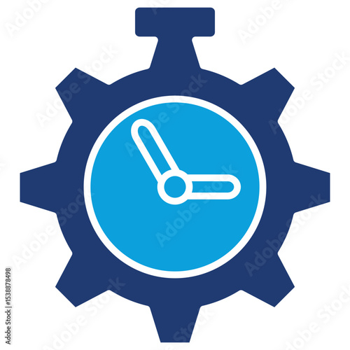 Time Sensitive Flat Blue Icon