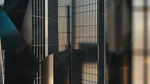 Wallpaper Mural Modern cityscape abstract architecture design Torontodigital.ca