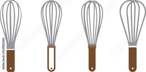 Kitchen Whisk Colorful Vector Design Collection