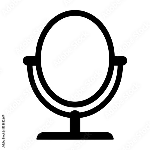 Makeup mirror for content creation in mobile photo studio setup  