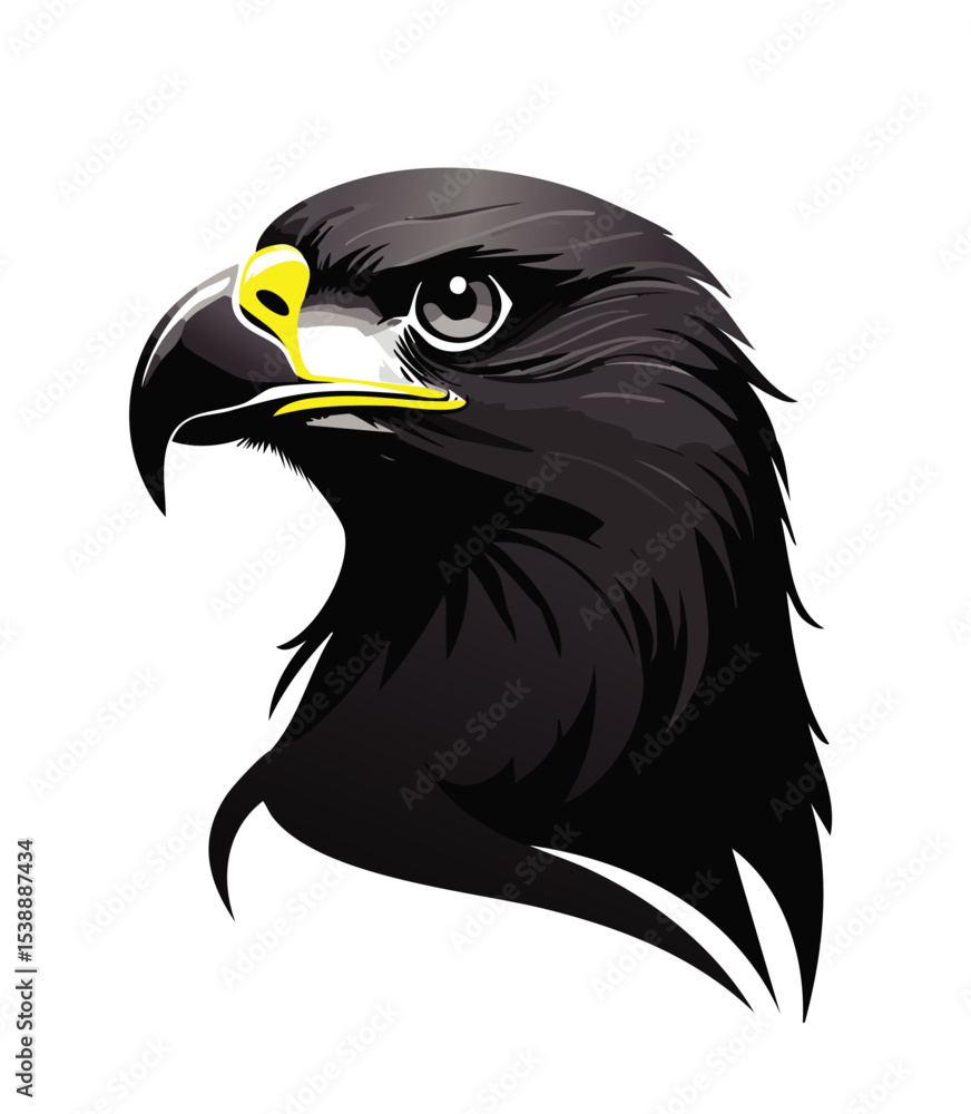 Fototapeta premium Bird Silhouettes and Realistic Bird Illustrations – Eagles, Crows, Parrots & Wildlife in Vector Style | High-Quality Digital Art for Adobe Illustrator