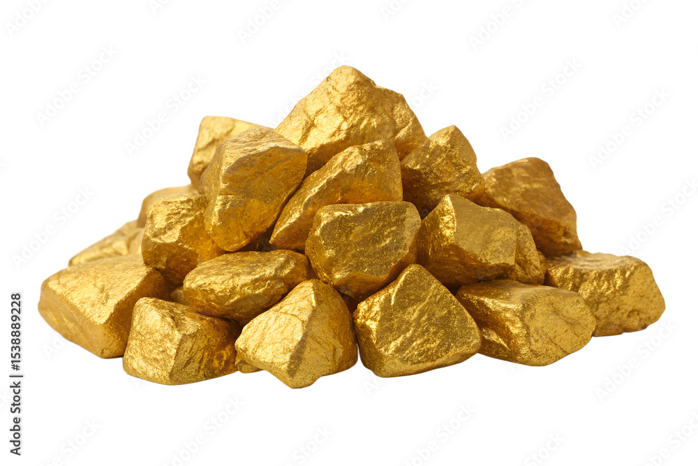 A pile of gold nuggets is shown, it is a transparent png, isolated on a black background, the gold is shiny. A pile of gold nuggets is shown, it is a transparent png, isolated on a black background, the gold is shiny.