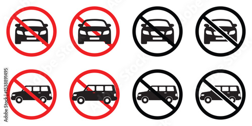 No Car and Parking Prohibition Sign Set – Vector Road Restriction Icons Collection Free Download No Car and Parking Prohibition Sign Set – Vector Road Restriction Icons Collection - GFXLoad