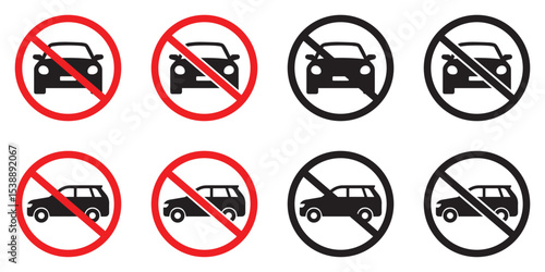 No Car and Parking Prohibition Sign Set – Vector Road Restriction Icons Collection Free Download No Car and Parking Prohibition Sign Set – Vector Road Restriction Icons Collection - GFXLoad