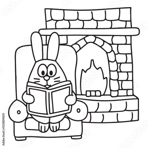 Little Cuddles – Bold and Easy Coloring Pages | Fun & Adorable Designs | Line art vector illustration | Cute and Comfy Coloring Page | Little Cuddles Animal coloring page