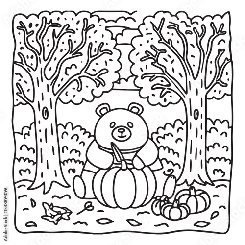 Little Cuddles – Bold and Easy Coloring Pages | Fun & Adorable Designs | Line art vector illustration | Cute and Comfy Coloring Page | Little Cuddles Animal coloring page