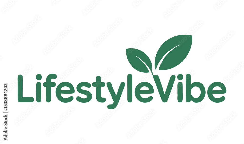 Fototapeta premium Lifestyle Vibe Logo Featuring Healthy Living Concept
