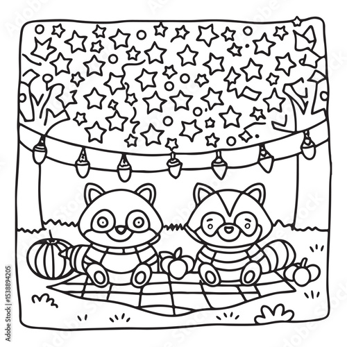 Little Cuddles – Bold and Easy Coloring Pages | Fun & Adorable Designs | Line art vector illustration | Cute and Comfy Coloring Page | Little Cuddles Animal coloring page