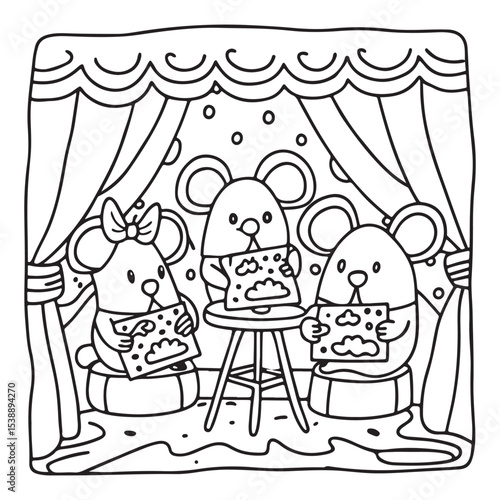 Little Cuddles – Bold and Easy Coloring Pages | Fun & Adorable Designs | Line art vector illustration | Cute and Comfy Coloring Page | Little Cuddles Animal coloring page
