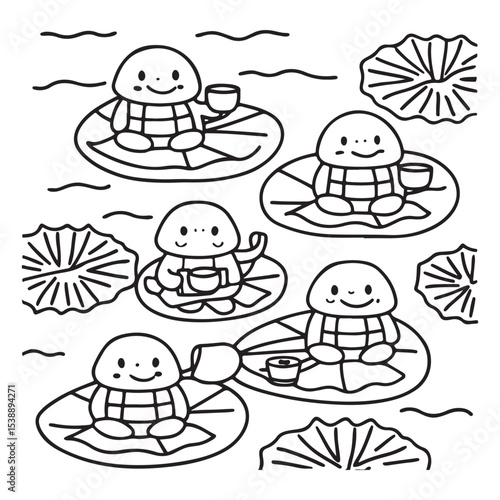 Little Cuddles – Bold and Easy Coloring Pages | Fun & Adorable Designs | Line art vector illustration | Cute and Comfy Coloring Page | Little Cuddles Animal coloring page