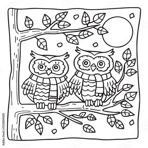 Little Cuddles – Bold and Easy Coloring Pages | Fun & Adorable Designs | Line art vector illustration | Cute and Comfy Coloring Page | Little Cuddles Animal coloring page