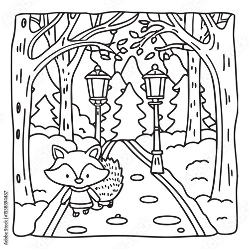 Little Cuddles – Bold and Easy Coloring Pages | Fun & Adorable Designs | Line art vector illustration | Cute and Comfy Coloring Page | Little Cuddles Animal coloring page