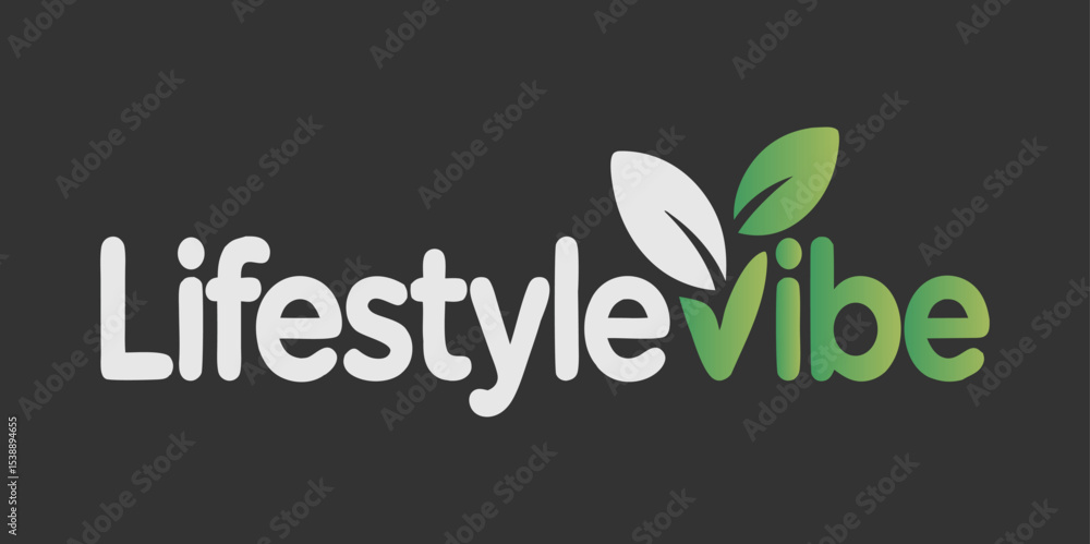 Naklejka premium Lifestyle Vibe Logo Featuring Healthy Living Concept